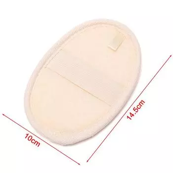 Натуральная мочалка-люфа, отшелушивающие перчатки для ванны, дисковая накладка, щетка для чистки лица бежевый