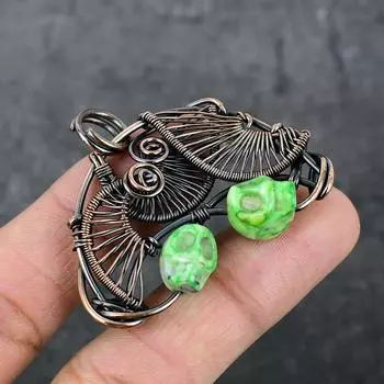 Натуральная мозаика, драгоценный камень, яшма, медная проволока, подарочная ювелирная подвеска, 1,58 дюйма, A1i73