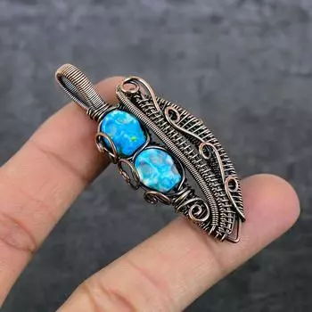 Натуральная мозаика из яшмы, драгоценный камень, медная проволока, подарочная ювелирная подвеска 2,44 дюйма, R0g56