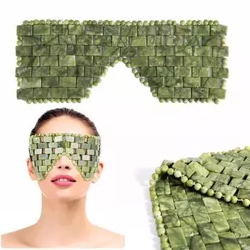Натуральная нефритовая маска для лица и глаз, массажный инструмент для терапии горячими/холодными камнями, домашний салон красоты, спа-салон, уход за кожей, косметический массажер
