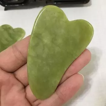 Натуральная нефритовая пластина для очистки гуаша, массажер для лица, меридиан, гуаша, для очистки гуаша