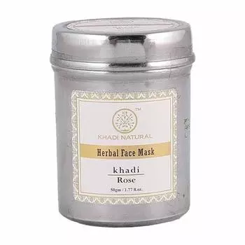 Натуральная омолаживающая маска для лица с Розой (50 г), Herbal Face Mask Rose, Khadi Natural 7.375