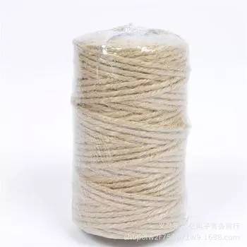 Натуральная пеньковая веревка цилиндрическая 2 мм3 пряди 100 метров декоративная веревка кошачья веревка для скалолазания своими руками желтая пеньковая веревка тег осветительный канат Hemp rope 2mm3 strands 100 meters