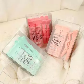 Натуральная пушистая заколка для волос, вьющиеся волосы с корнем, пушистые заколки, набор челки, заколки для укладки волос, заколки для волос, корейские аксессуары для волос, женские подарки красный