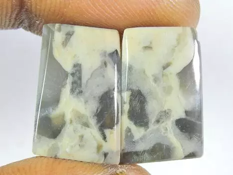 Натуральная яшма Puff, подобранная пара восьмиугольных кабошонов, россыпью, драгоценный камень 12X18X04 мм SK-262