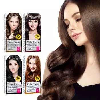 Натуральная растительная крем-краска для волос, многоцветная краска для волос, не повреждает кожу головы и не легко теряет цвет чёрный