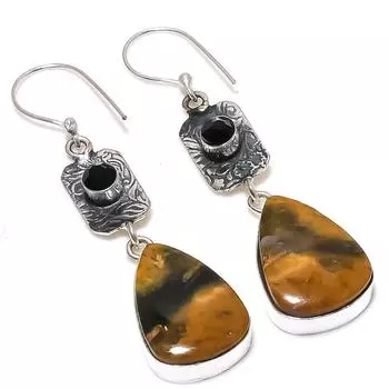 Натуральная серьга Sonora Sunrise, шпинель, серебро 925 пробы, 2,56 дюйма, A9N44