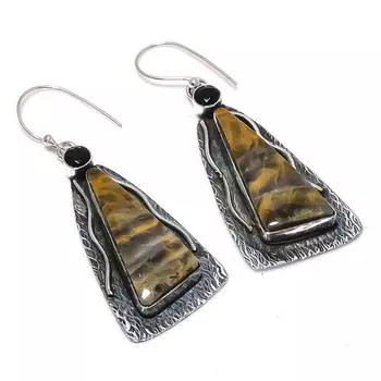 Натуральная серьга Sonora Sunrise, шпинель, серебро 925 пробы, 2,56 дюйма, N6b41