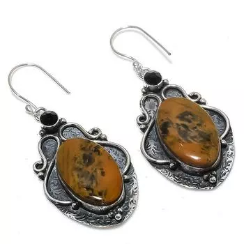 Натуральная серьга Sonora Sunrise, шпинель, серебро 925 пробы, 2,56 дюйма, S8n40