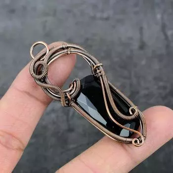 Натуральная шпинель, драгоценный камень, медная проволока, подарочная подвеска для ювелирных изделий, 2,64 дюйма, M1t89