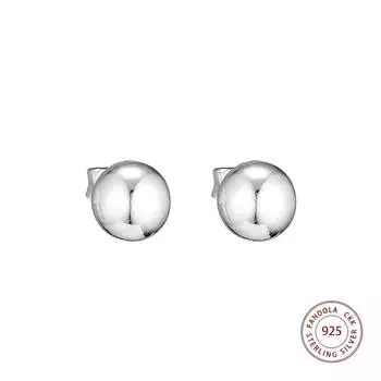 Натуральная стерлингового серебра 925 пробы, классические серьги-гвоздики из бисера для женщин, модные украшения, подарок для свадебной вечеринки