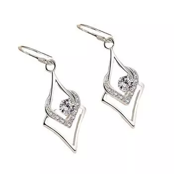 Натуральная стерлингового серебра 925 пробы с кубическим цирконом, ювелирные серьги для женщин Aros Mujer Oreja Bizuteria Orecchini, коробка для сережек с бриллиантами белый