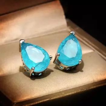 Натуральная стерлингового серебра 925 пробы, сапфировые серьги для женщин Aros Mujer Oreja Orecchini, серебро 925, ювелирные изделия, сапфир, драгоценный камень синий