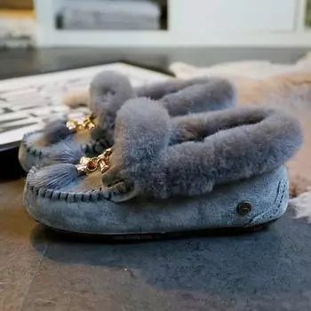 Натуральная свиная кожа женские мокасины лоферы обувь женская 100% натуральная шерсть повседневная обувь для отдыха на плоской подошве женская зимняя обувь 35 чёрный