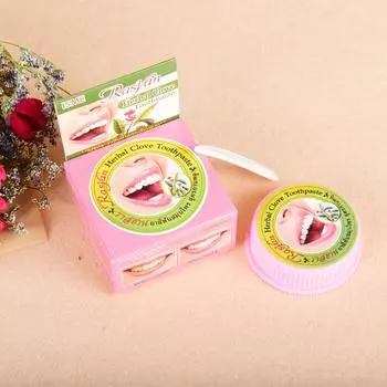 Натуральная травяная гвоздика, Таиландская зубная паста, отбеливающая зубная паста, удаляет антибактериальную аллергию