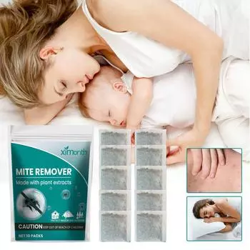 Натуральная травяная подушка для уничтожения клещей, небольшая подушка против клещей, 10P One Size синий