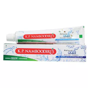 Натуральная зубная паста с каменной солью (100 г), Herbal Toothpaste With Rock Salt, K.P. Namboodiri s