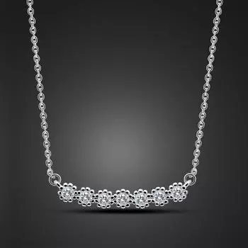 Натуральное 100% серебро 925 пробы, счастливые геометрические подвески, цепочки и ожерелья 5А, колье с блестящим цирконием, модные ювелирные украшения, подарки для женщин