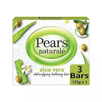 Натуральное детоксифицирующее мыло Pears, алоэ вера, 125 г (Пакет из 3)