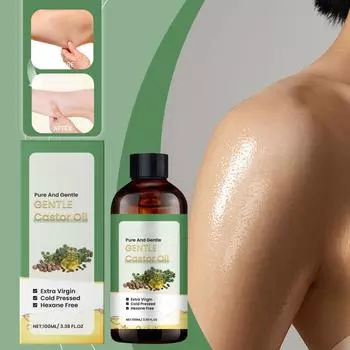 Натуральное касторовое масло эффективно очищает кишечник, питает лицо, снимает боль, увлажняет кожу100 мл