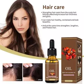 Натуральное масло для роста волос лечит поврежденные секущиеся кончики волос, выпадение волос и увеличивает рост волос как для мужчин, так и для женщин, 30 мл One size белый