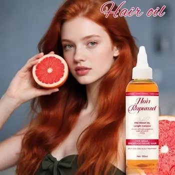 Натуральное масло для роста волос, масло для волос смягчает волосы, уменьшает секущиеся кончики, выпадение волос и делает волосы более сильными, 100 мл One Size белый