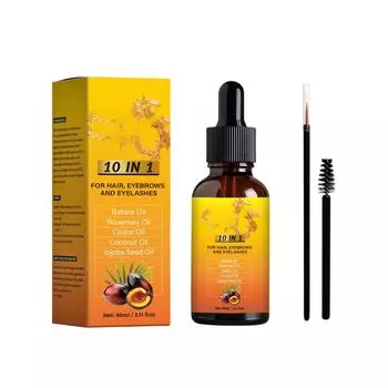 Натуральное масло для ухода за волосами способствует здоровью волос, увлажняет, ухаживает за ними, улучшает состояние волос и их качество, а также улучшает состояние кожи, 60 мл One Size жёлтый