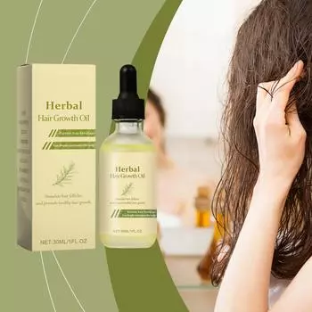 Натуральное масло для волос, Масло для ухода за волосами для роста волос, Масло для сухих и поврежденных волос30мл One Size