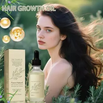 Натуральное масло для волос способствует росту волос. Органическое масло для ухода за волосами и касторовое масло используются в качестве масок для волос и масла для роста волос, 30 мл One Size белый