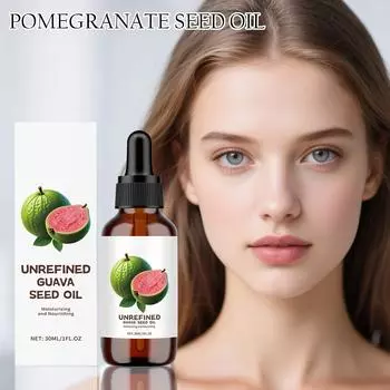 Натуральное масло семян гуавы Успокаивающее массажное масло для кожи и волос Увлажняющее масло для сияющей кожи и уменьшения сухости, 30 мл, 1 шт., One Size