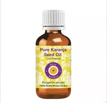 Натуральное масло семян Каранджи (100 мл), Pure Karanja Seed Oil, Deve Herbes