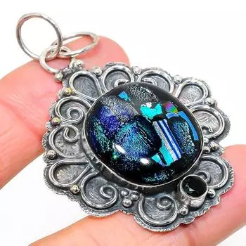 Натуральное мексиканское стекло дико, шпинель, стерлинговое серебро 925 пробы, 2,36 дюйма b4u44