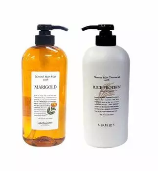 Натуральное мыло для волос MG Natural Hair Treatment RP Protein [Стандартный набор] (Календула 720мл) & (Рис 720г)