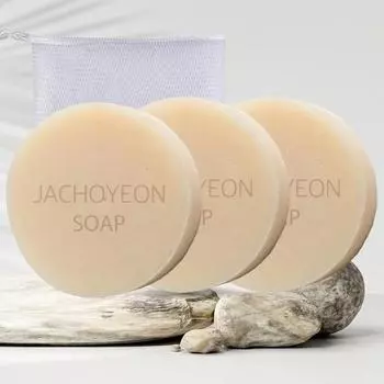 Натуральное мыло Jachoyeon 1+1+1+ с пузырьковой сеткой, без веганских проблем, отшелушивание, насыщенная пена, 110 г, 3 шт.