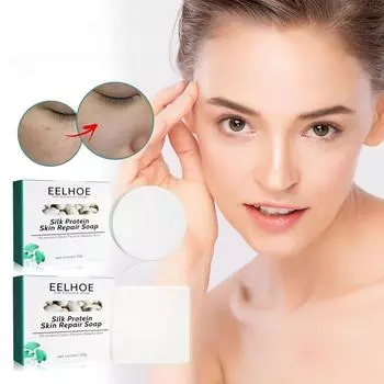 Натуральное мыло ручной работы для глубокого очищения и восстановления кожи с шелком и козьим молоком