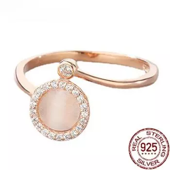 Натуральное серебро 925 пробы, вращающееся свободно вращающееся антистрессовое кольцо для женщин, кольцо-спиннер, кольцо для беспокойства Resizable&925 sterling silver