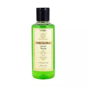 Натуральное средство для умывания с Нимом: против акне (210 мл), Neem Herbal Face Wash, Khadi Natural 11.875