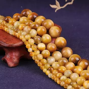 Натуральное золото, круглые каменные бусины с тигровым глазом для изготовления ювелирных изделий, браслет, ожерелье, 15 дюймов/нить, 4/6/8/10/12 мм, выберите размер 4mm 89pcs