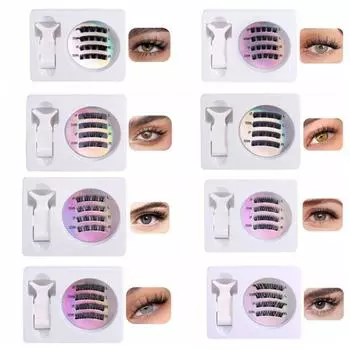 Natural Non-glue False Eyelashes Reusable False Eyelashes Long Lasting Magnetic Eyelash Kit Novice Style 1