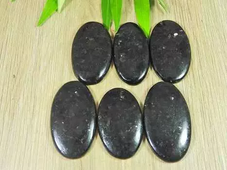 Натуральный нумит овальный лечебный кристалл кабошон россыпью драгоценный камень 6 шт. лот 41-42 мм RQ-2473