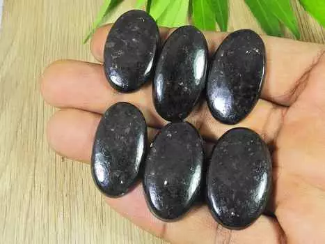 Натуральный нумит овальный лечебный кристалл кабошон россыпью драгоценный камень 6 шт. лот 30-31 мм RQ-2472