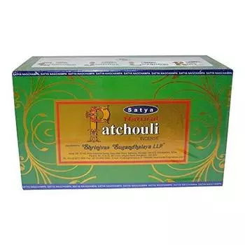 Натуральные ароматические палочки с пачули Satya Nag Champa, 12 коробок
