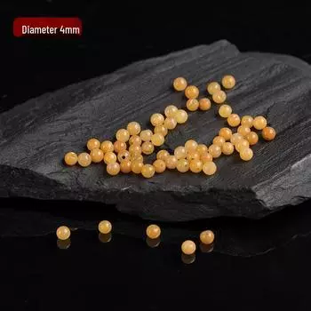 Натуральные бусины из золотистого шелкового нефрита: Желтые бусины из ледяного жадеита Гоби ручной работы для DIY аксессуаров