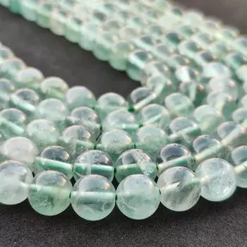Натуральные гладкие круглые зеленые бусины из флюорита, бусины из драгоценных камней размером 6 мм, 8 мм, 10 мм, нить длиной 14–15 дюймов. 6 MM 1 Strand Beads