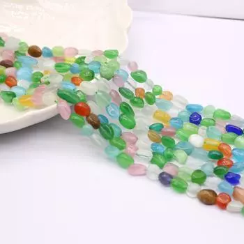 Натуральные хрустальные бусины 6-8 мм, цветные нерегулярные бусины для изготовления ювелирных изделий своими руками, браслетов, сережек, ожерелий, аксессуаров 6-8mm