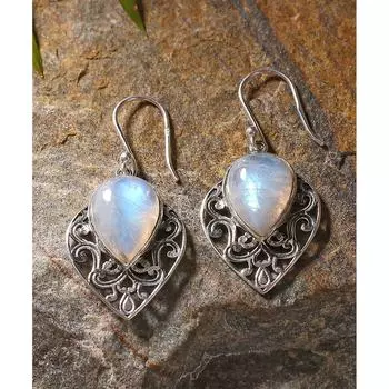 Натуральные хрустальные серьги Винтажные модные ажурные серьги-капли