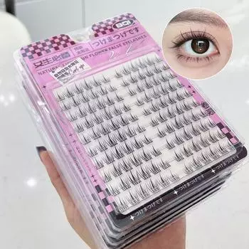 Натуральные и густые накладные ресницы BQI «рыбий хвост», 10 рядов завитых одиночных пучков и пушистые накладные ресницы большого объема