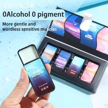 Натуральные ингредиенты, не вызывающий раздражения, компактный размер, безалкогольный стойкий аромат, портативный унисекс твердый парфюмерный набор 4pcs