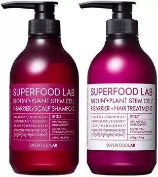 Натуральные ингредиенты SUPERFOOD LAB P Barrier Shampoo Treatment Body Set SUPERFOOD LAB Biotin Moisturizing Pollen SFL 95% [УФ-лучи]