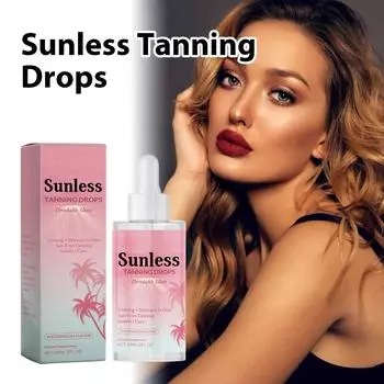 Натуральные капли для загара для естественного загара без УФ-лучей 60 мл One Size розовый